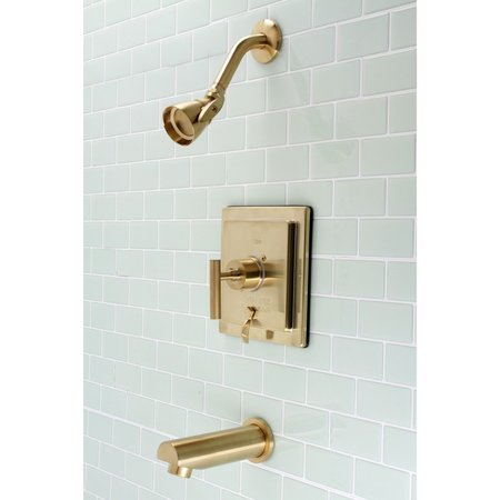 Kingston Brass KB86570CML Single-Handle Tub and Shower Faucet, Brushed Brass KB86570CML